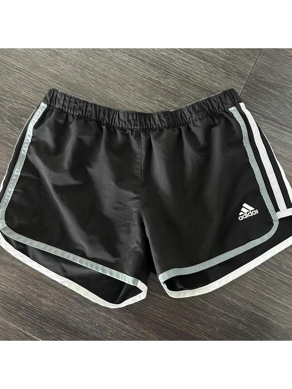 Adidas black running shorts